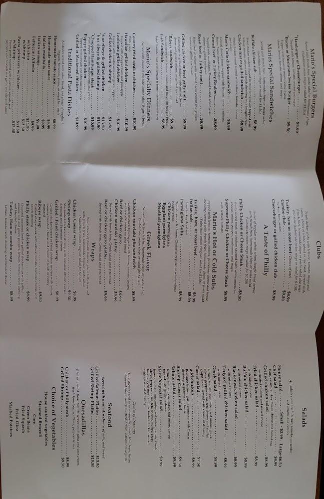 Mario's restaurant Menu image 2