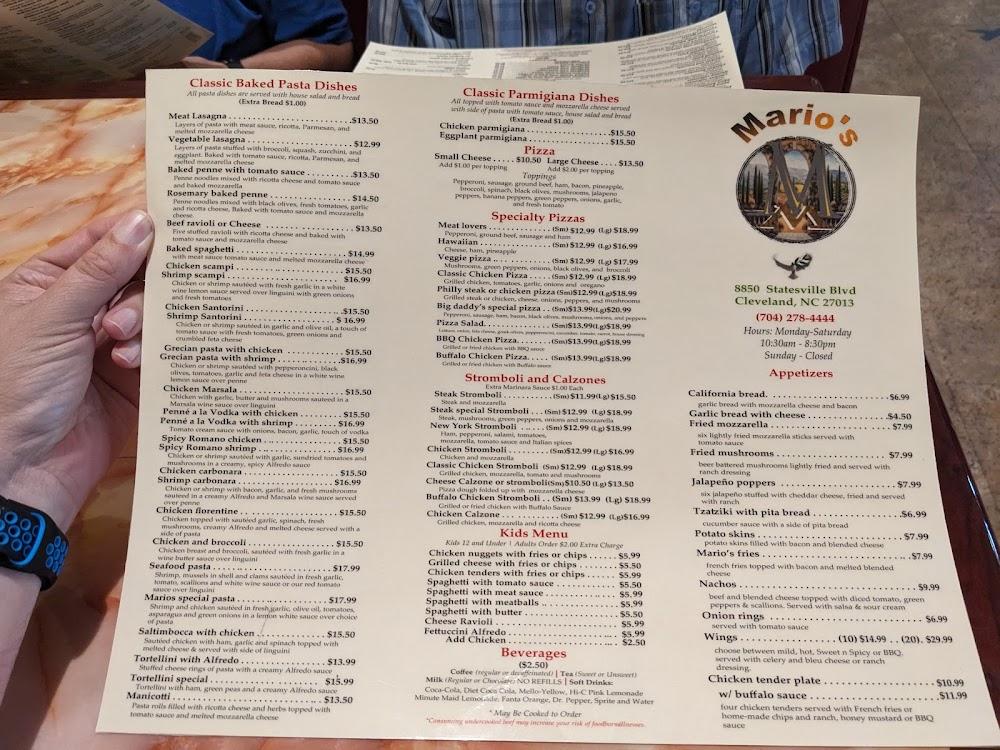 Mario's restaurant Menu image 3
